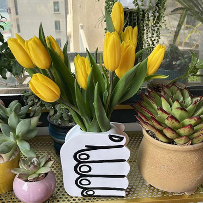 Hand shaped vase beautiful modern decoration creative home desktop resin ornaments eprolo