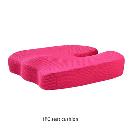 Summer Office Cushion Lumbar Back Support One Set Of Sedentary Gods Memory Foam Seat Cushion Chair Pad - Shello's Creative Boutique