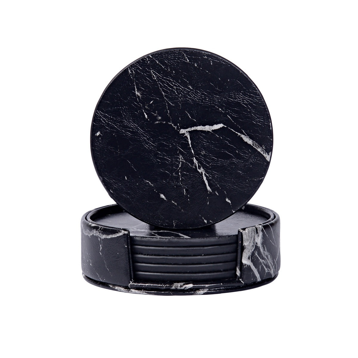 Creative PU leather coaster Exquisite insulated tea water cushion Square leather coaster eprolo