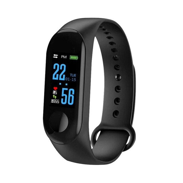 M3 Color Screen Smart Bracelet Motion Heart Rate Blood Pressure Monitoring Sleep Monitoring Waterproof Information Push eprolo