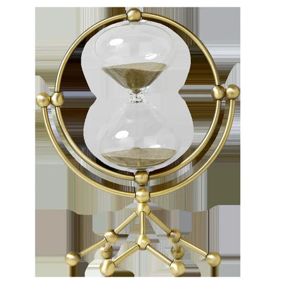 Nordic Light Luxury Rotating Hourglass – Exquisite Metal Crafts Decoration - Shello's Creative Boutique