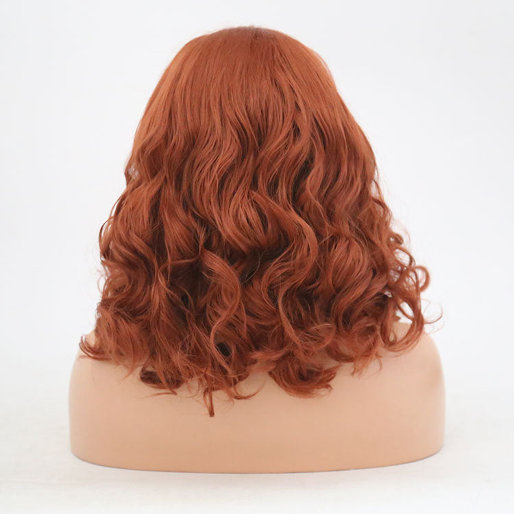 New European and American Ladies 350# Front Lace Bobo Short Curly Lanting Wig Headgear Shello Creative Boutique