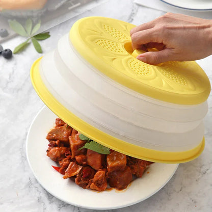 Collapsible Microwave Cover Lid Folding Plate Cover Colander Strainer Fruit Vegetables Washing Basket Plate Lid Kitchen Tools - Shello's Creative Boutique