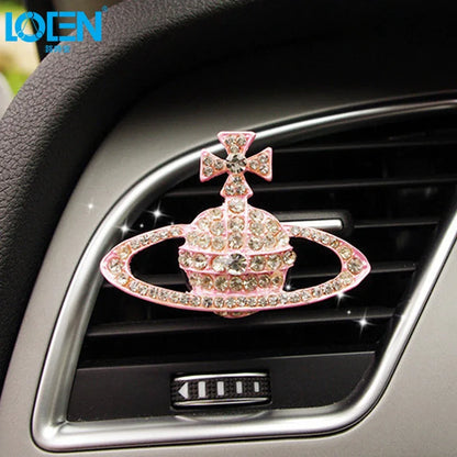 Car Air Freshener Scents Auto Perfume Vent Outlet Clip With Solid Fragrance Sheet Swan Mushroom Butterflies Planet Dance Girl - Shello's Creative Boutique