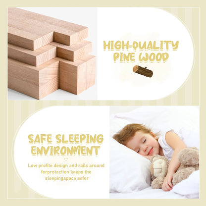 Twin Size Floor Bed with Safety Guardrails & Door – Secure, Stylish, and Fun - Shello's Creative Boutique