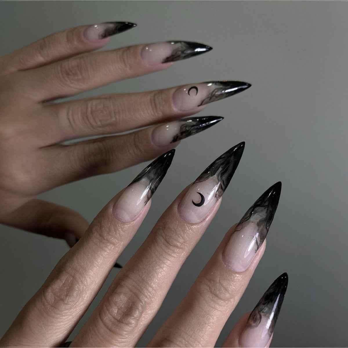 Milky White Gradient Press-On Nails - Elegant Long Drop Shape Manicure Set - Shello's Creative Boutique