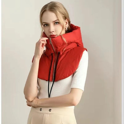 Down cold hat with warm matching coat fake collar hat thickened windproof outdoor cycling men's and women's same style toe cap eprolo