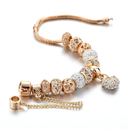 Gifts INS Fashion gold heart Bracelets&Bangles For Women Hot Chain Bracelets Charm Crystal Jewelry Trendy Bracelet BT200176 eprolo