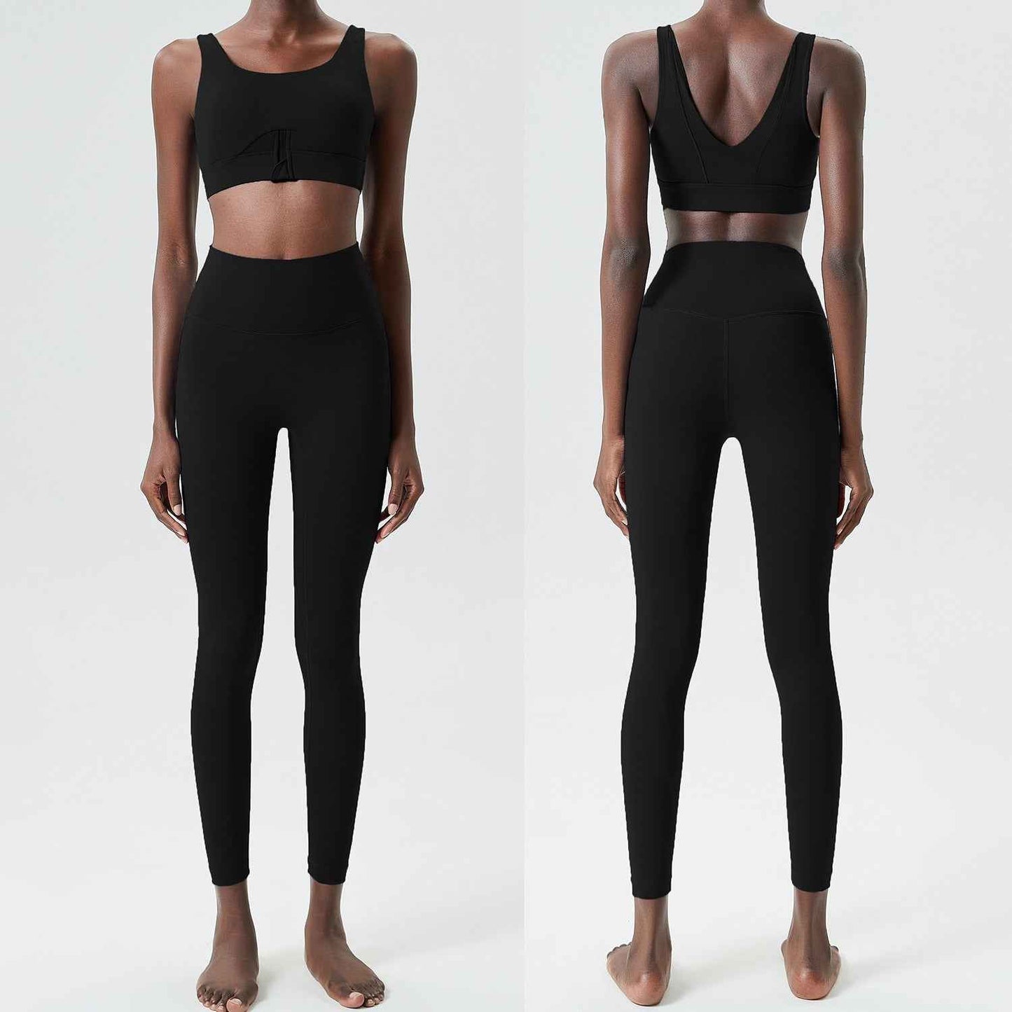 Eprolo Cross-Border Zippered Yoga Clothing Set for Women