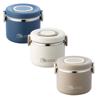 Portable simple stainless steel insulated lunch box with lid - Shello's Creative Boutique