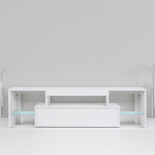 LED TV stand modern TV stand with storage Entertainment Center with drawer TV cabinet for Up to 75 inch for Gaming Living Room B eprolo