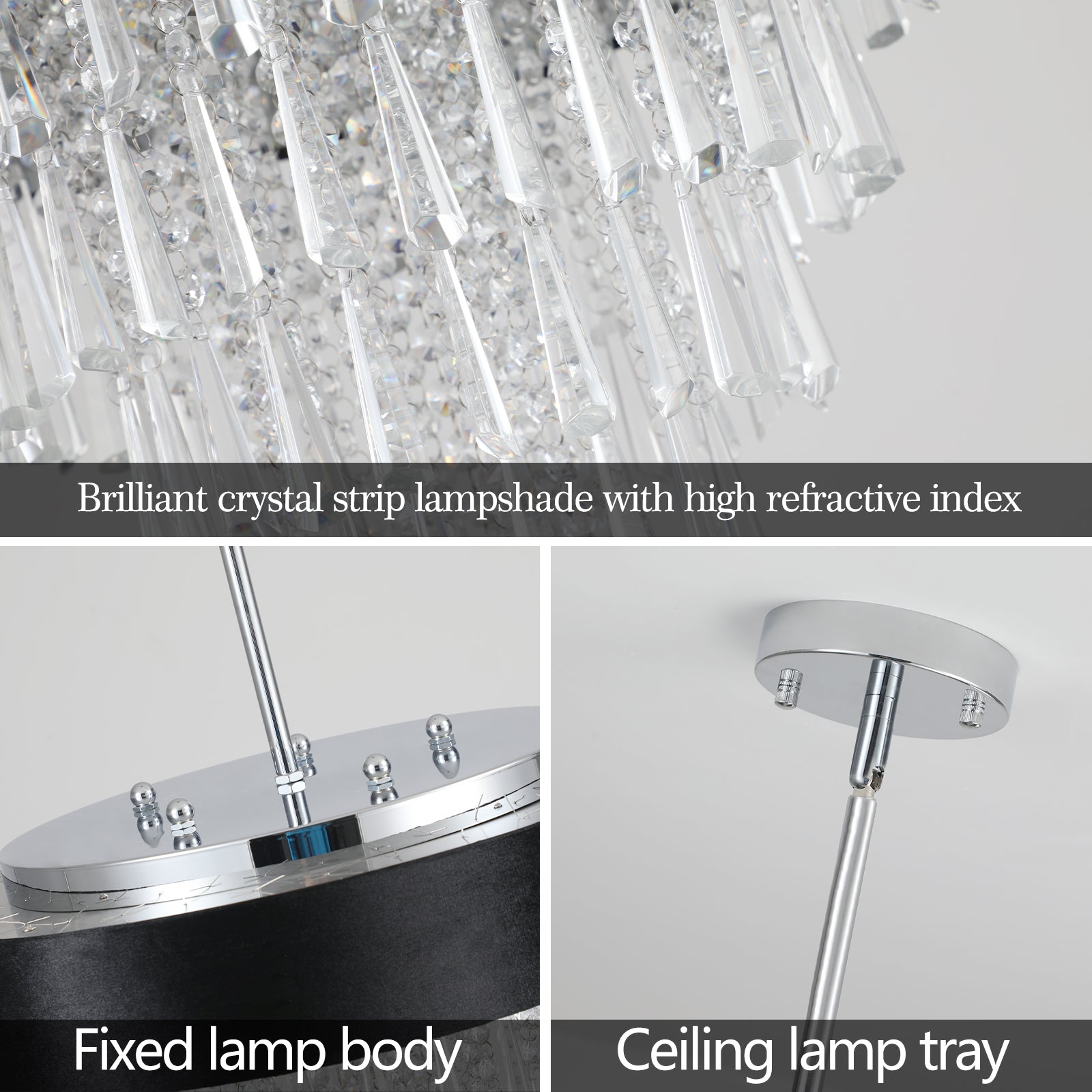 Modern Crystal Chandelier for  Living-Room Round Cristal Lamp Luxury Home Decor  Light Fixture eprolo