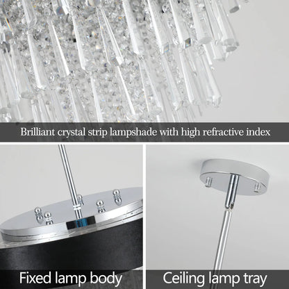 Modern Crystal Chandelier for Living Room – Luxury Round Crystal Lamp for Home Décor Light Fixture - Shello's Creative Boutique