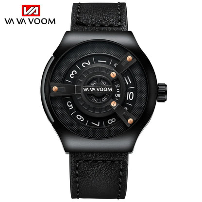 VAVA VOOM Brand VA-275 Creative Big Watch Men Fashions Sports Watches Men's Wrist Watch Men Luxury Casual Men Watch Leather Male Clock - Shello's Creative Boutique