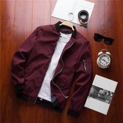 Men's Bomber Jacket - Slim Fit Streetwear Pilot Coat - Shello's Creative Boutique