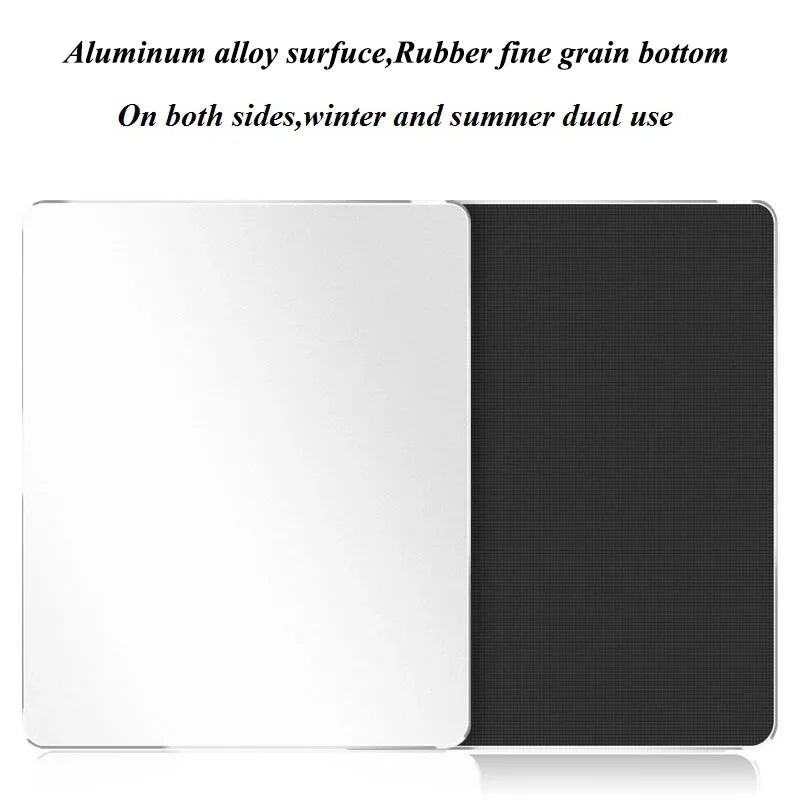 Aluminum Alloy Smooth Mouse Pad 240x180/300mm Hard Metal Slim Desk Mat Rubber Anti-slip Bottom Speed Control Mousepad For Gaming - Shello's Creative Boutique