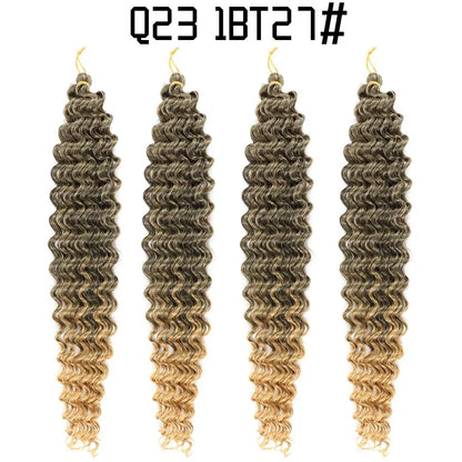African crochet hair wig Deep Wave hair Latin American curly braided hair fluffy - Shello's Creative Boutique