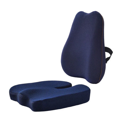 Summer Office Cushion Lumbar Back Support One Set Of Sedentary Gods Memory Foam Seat Cushion Chair Pad - Shello's Creative Boutique