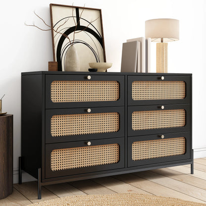 Modern Hemp Vine Wood Closet with 6 drawers - Modern Elegance - Shello's Creative Boutique