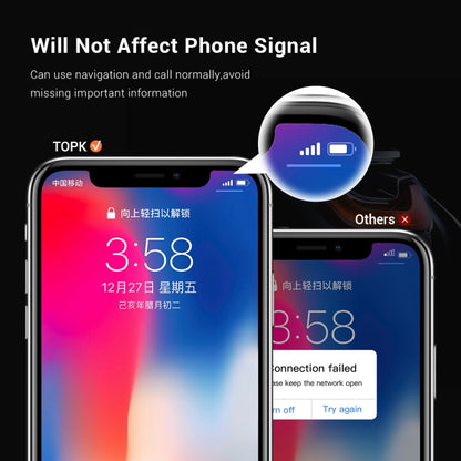 TOPK D21 Car Mobile Phone Holder Magnetic Universal In-car Phone Holder Stand, D21