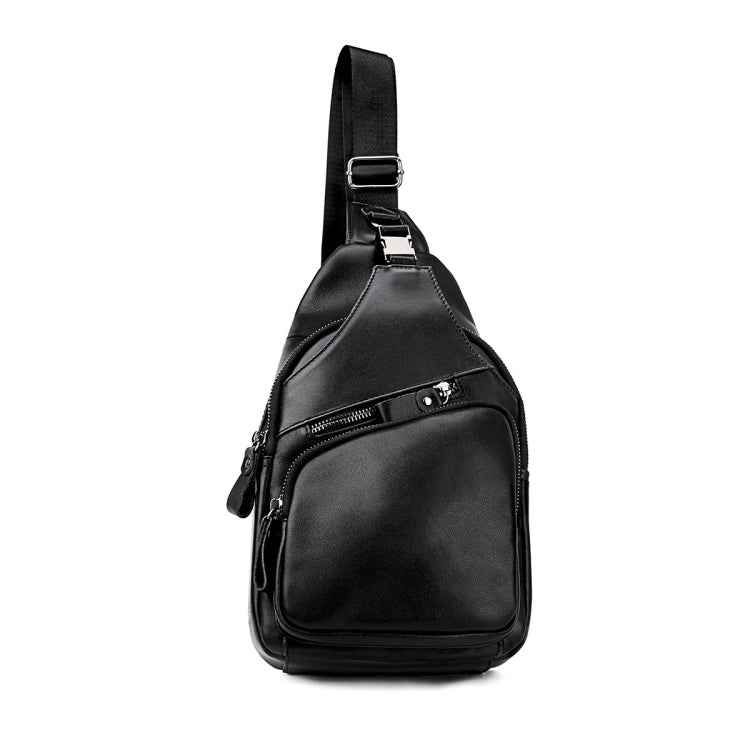 Men Leather Chest Bag Retro Shoulder Bag