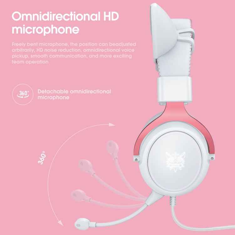 ONIKUMA X10 Car Ear LED Light Adjustable Gaming Headset with Microphone