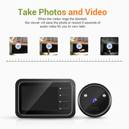 ESCAM C22 2.4 inch Screen Digital Door Viewer, Support Night Vision, TF Card, Take Photos and Video, C22 SUNSKY
