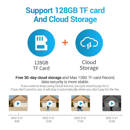 ESCAM QF103 3MP Cloud Storage PT WIFI PIR Alarm IP Camera with Solar Panel Battery Support Full Color Night Vision & Two Way Audio, QF103 - Shello's Creative Boutique