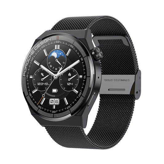 Ochstin 5HK46P 1.36 inch Round Screen Steel Strap Smart Watch with Bluetooth Call Function, Steel Strap(Black), Steel Strap(Silver) - Shello's Creative Boutique