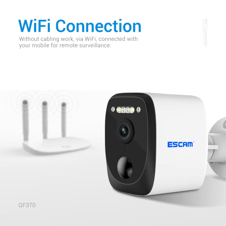 ESCAM QF370 3MP Cloud Storage PT WIFI Solar Panel IP Camera with PIR Alarm Support Night Vision & Two Way Audio, QF370 - Shello's Creative Boutique