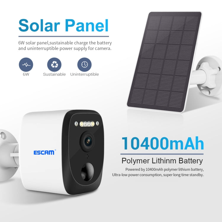 ESCAM QF370 3MP Cloud Storage PT WIFI Solar Panel IP Camera with PIR Alarm Support Night Vision & Two Way Audio, QF370 - Shello's Creative Boutique