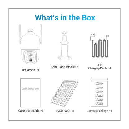 ESCAM G24 3MP WiFi Smart Night Vision Two-way Voice Intercom Solar Camera Support Full HD AI Recognition PIR Alarm, G24 SUNSKY