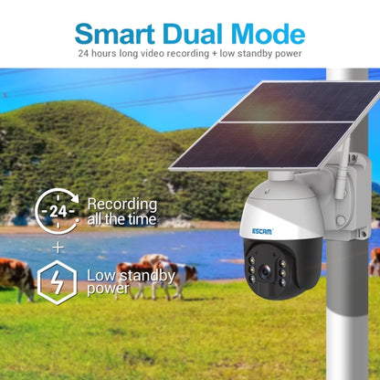 ESCAM QF724 3MP 24h Recording Cloud Storage PT 4G PIR Alarm IP Camera with Solar Panel, AU Plug SUNSKY