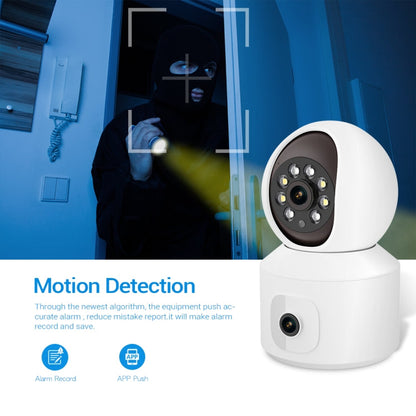 ESCAM QF010 2x2MP Dual Lens Dual Screen Surveillance WiFi Camera Support Two-way Voice & Motion Detection, QF010 SUNSKY
