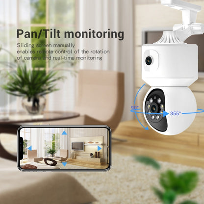 ESCAM QF010 2x2MP Dual Lens Dual Screen Surveillance WiFi Camera Support Two-way Voice & Motion Detection, QF010 SUNSKY