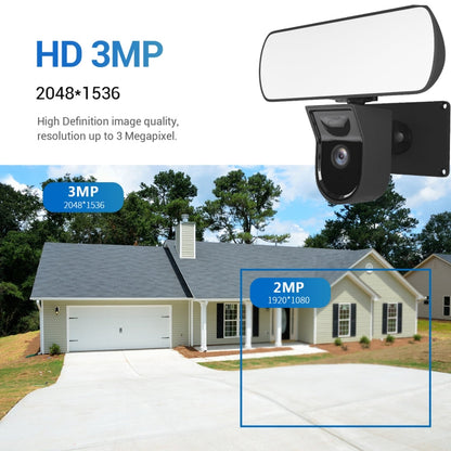 ESCAM QF615 3MP IP66 Waterproof WiFi IP Camera & Floodlight, Support Night Vision / PIR Motion Detection / Two-way Audio, QF615 SUNSKY
