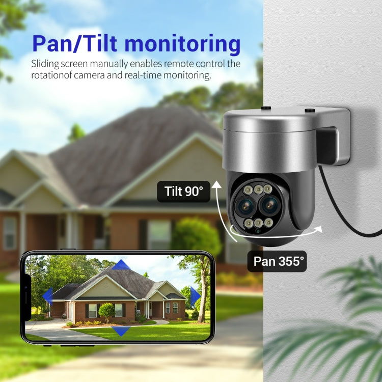 ESCAM G03 2x4MP Dual Lens Zoom 8X Dual Light Source WiFi Camera Support Two-way Voice & Motion Detection