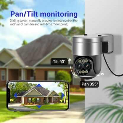 ESCAM G03 2x4MP Dual Lens Zoom 8X Dual Light Source WiFi Camera Support Two-way Voice & Motion Detection