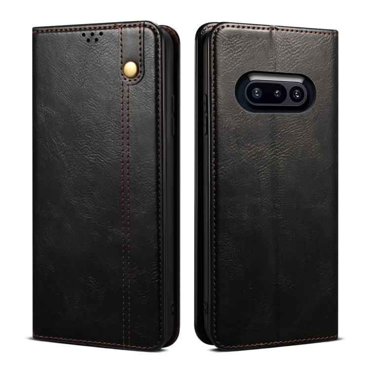 Oil Wax Crazy Horse Texture Leather Phone Case