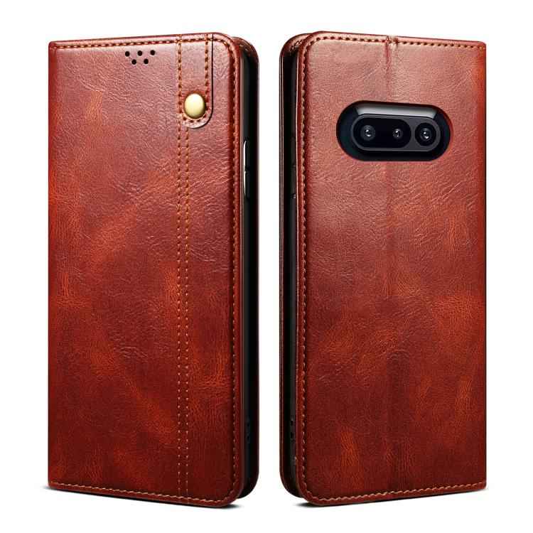 Oil Wax Crazy Horse Texture Leather Phone Case