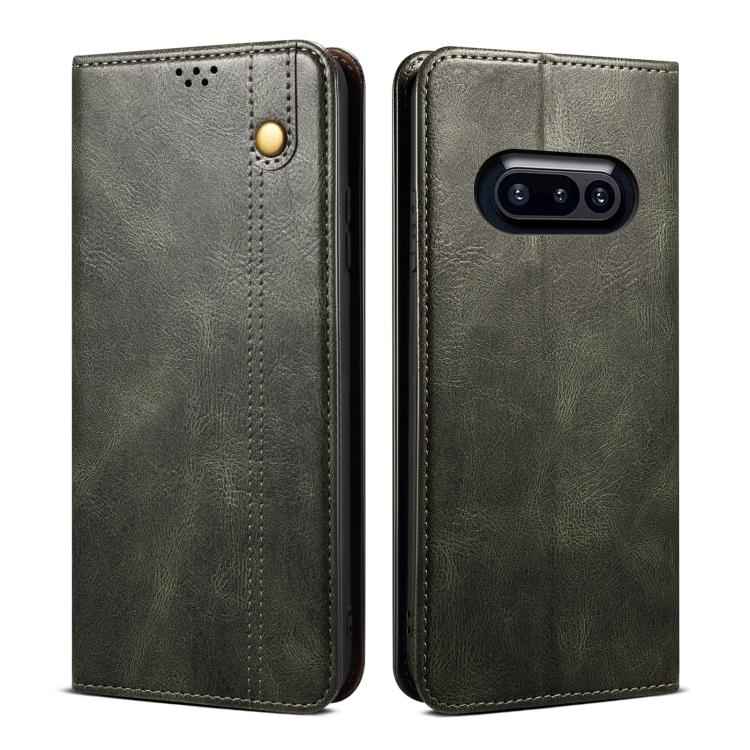 Oil Wax Crazy Horse Texture Leather Phone Case