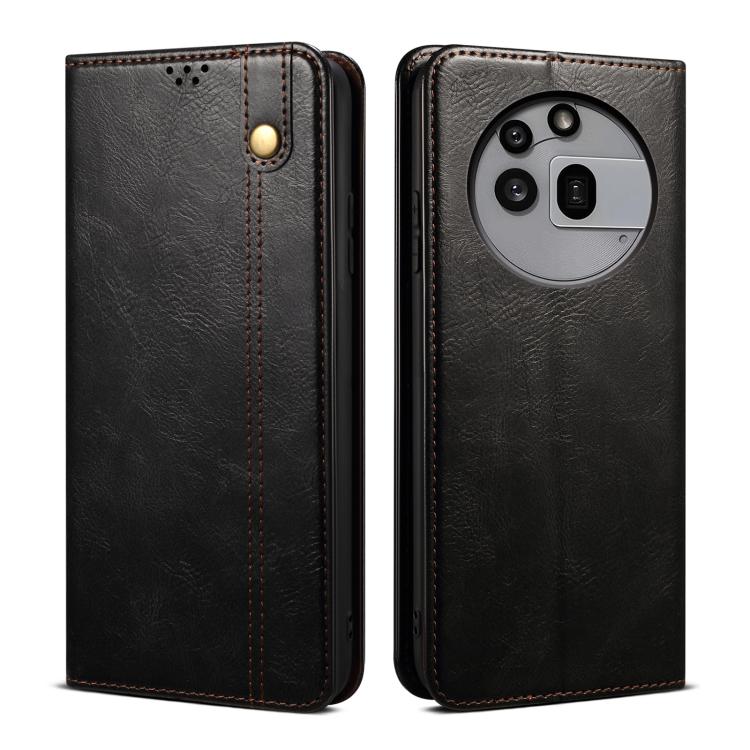 Premium Leather Phone Case - Oil Wax Crazy Horse Texture