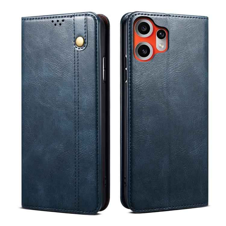 Oil Wax Crazy Horse Texture Leather Phone Case