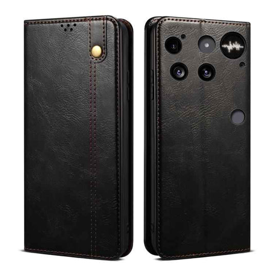 Oil Wax Crazy Horse Texture Leather Phone Case
