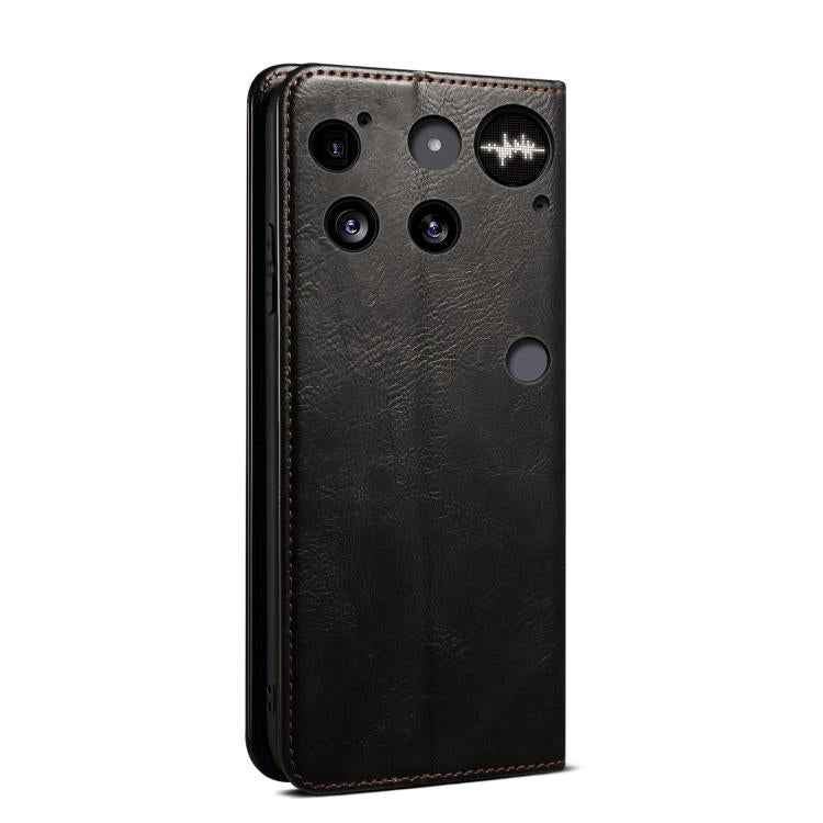 Oil Wax Crazy Horse Texture Leather Phone Case