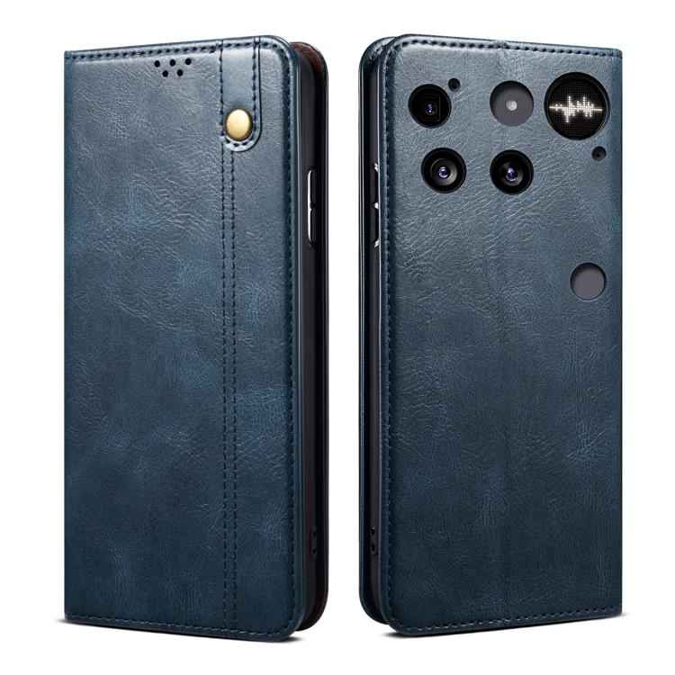 Oil Wax Crazy Horse Texture Leather Phone Case
