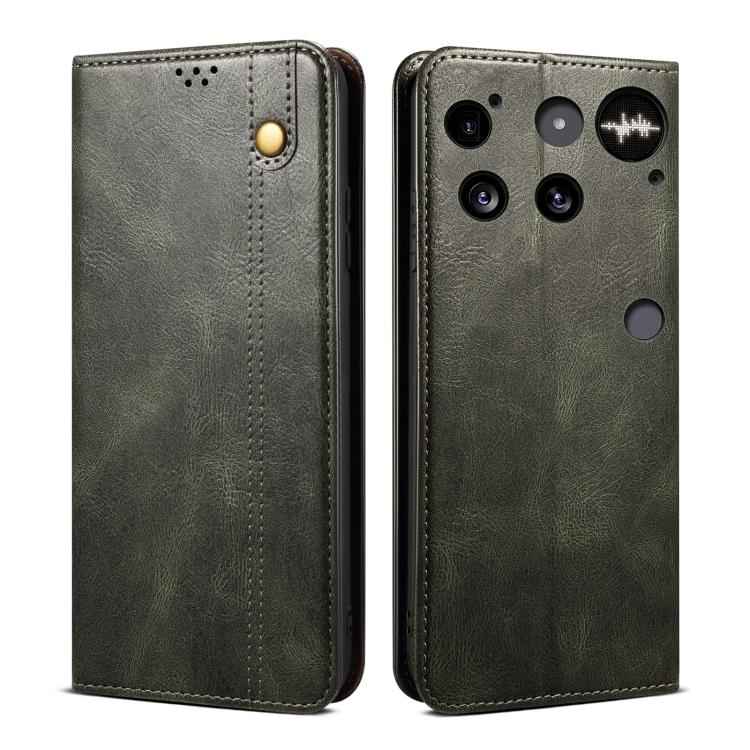 Oil Wax Crazy Horse Texture Leather Phone Case
