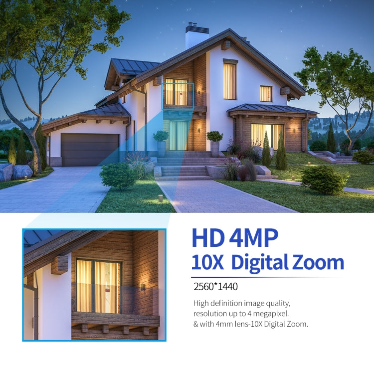 ESCAM PT304 HD 4MP Humanoid Detection Tracking WiFi Connection Sound Alarm Intelligent Night Vision H.265 Camera, US Plug, AU Plug, EU Plug, UK Plug SUNSKY