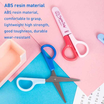 Deli 6021A Student Scissors Mini Portable Children Handmade Paper-cut Scissors