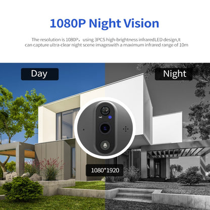 ESCAM C85 1080P 4.3 inch Smart WIFI Digital Door Viewer Supports Wide-Angle PIR & Night Vision & Dingdong Photo, C85 SUNSKY